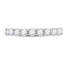 Load image into Gallery viewer, 14K White Gold Round Diamond Women's Timeless Eternity Ring 2 Cttw - Splendid Jewellery