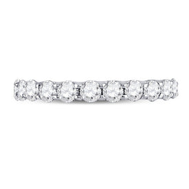 14K White Gold Round Diamond Women's Timeless Eternity Ring 2 Cttw - Splendid Jewellery