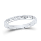14K White Gold Round Diamond Women's Wedding Band Ring 1/4 Cttw - Splendid Jewellery