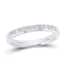 Load image into Gallery viewer, 14K White Gold Round Diamond Women's Wedding Band Ring 1/4 Cttw - Splendid Jewellery