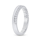 14K White Gold Round Diamond Women's Wedding Band Ring 1/5 Cttw - Splendid Jewellery