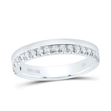 Load image into Gallery viewer, 14K White Gold Round Diamond Women's Wedding Band Ring 1/5 Cttw - Splendid Jewellery