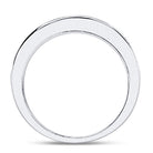 14K White Gold Round Diamond Women's Wedding Channel Set Band 1/2 Cttw - Splendid Jewellery