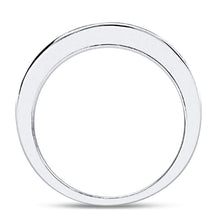 Load image into Gallery viewer, 14K White Gold Round Diamond Women's Wedding Channel Set Band 1/2 Cttw - Splendid Jewellery