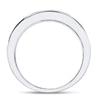 14K White Gold Round Diamond Women's Wedding Channel Set Band 1/2 Cttw - Splendid Jewellery