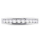 14K White Gold Round Diamond Women's Wedding Channel Set Band 1/2 Cttw - Splendid Jewellery