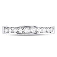 Load image into Gallery viewer, 14K White Gold Round Diamond Women's Wedding Channel Set Band 1/2 Cttw - Splendid Jewellery