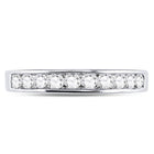 14K White Gold Round Diamond Women's Wedding Channel Set Band 1/2 Cttw - Splendid Jewellery