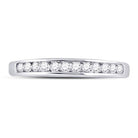 14K White Gold Round Diamond Women's Wedding Channel Set Band 1/4 Cttw - Splendid Jewellery