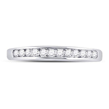 Load image into Gallery viewer, 14K White Gold Round Diamond Women's Wedding Channel Set Band 1/4 Cttw - Splendid Jewellery