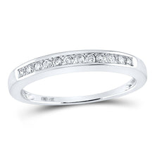 Load image into Gallery viewer, 14K White Gold Round Diamond Women's Wedding Channel Set Band 1/4 Cttw - Splendid Jewellery