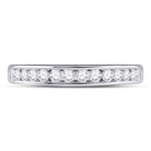 14K White Gold Round Diamond Women's Wedding Channel Set Band 1/4 Cttw - Splendid Jewellery