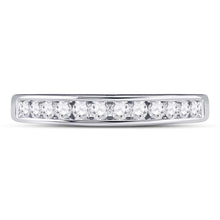 Load image into Gallery viewer, 14K White Gold Round Diamond Women's Wedding Channel Set Band 1/4 Cttw - Splendid Jewellery