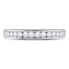 14K White Gold Round Diamond Women's Wedding Channel Set Band 1/4 Cttw - Splendid Jewellery