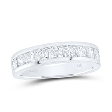 Load image into Gallery viewer, 14K White Gold Round Diamond Women's Wedding Single Row Band 1 1 3/4 Cttw - Splendid Jewellery