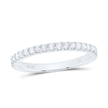 Load image into Gallery viewer, 14K White Gold Round Diamond Women's Wedding Single Row Band 1/4 Cttw - Splendid Jewellery