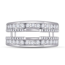 Load image into Gallery viewer, 14K White Gold Round Diamond Women's Wrap Ring Guard Enhancer 1 Cttw - Splendid Jewellery