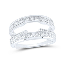 Load image into Gallery viewer, 14K White Gold Round Diamond Women's Wrap Ring Guard Enhancer 1 Cttw - Splendid Jewellery