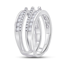 Load image into Gallery viewer, 14K White Gold Round Diamond Women's Wrap Ring Guard Enhancer 1 Cttw - Splendid Jewellery