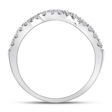 Load image into Gallery viewer, 14K White Gold Round Diamond Women's Wrap Ring Guard Enhancer 1/2 Cttw - Splendid Jewellery