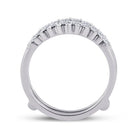 14K White Gold Round Diamond Women's Wrap Ring Guard Enhancer 1/2 Cttw - Splendid Jewellery