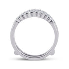 14K White Gold Round Diamond Women's Wrap Ring Guard Enhancer 1/2 Cttw - Splendid Jewellery