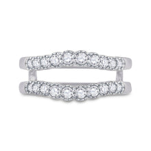 Load image into Gallery viewer, 14K White Gold Round Diamond Women's Wrap Ring Guard Enhancer 1/2 Cttw - Splendid Jewellery