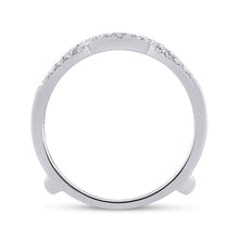 Load image into Gallery viewer, 14K White Gold Round Diamond Women's Wrap Ring Guard Enhancer Wedding Band 1/3 Cttw - Splendid Jewellery