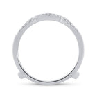 14K White Gold Round Diamond Women's Wrap Ring Guard Enhancer Wedding Band 1/3 Cttw - Splendid Jewellery