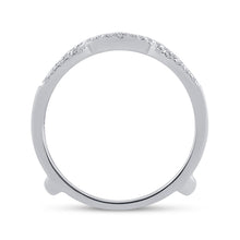 Load image into Gallery viewer, 14K White Gold Round Diamond Women's Wrap Ring Guard Enhancer Wedding Band 1/3 Cttw - Splendid Jewellery