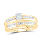 14k white yellow Diamond Fashion Trio Ring Set 1/4 Cttw - Splendid Jewellery