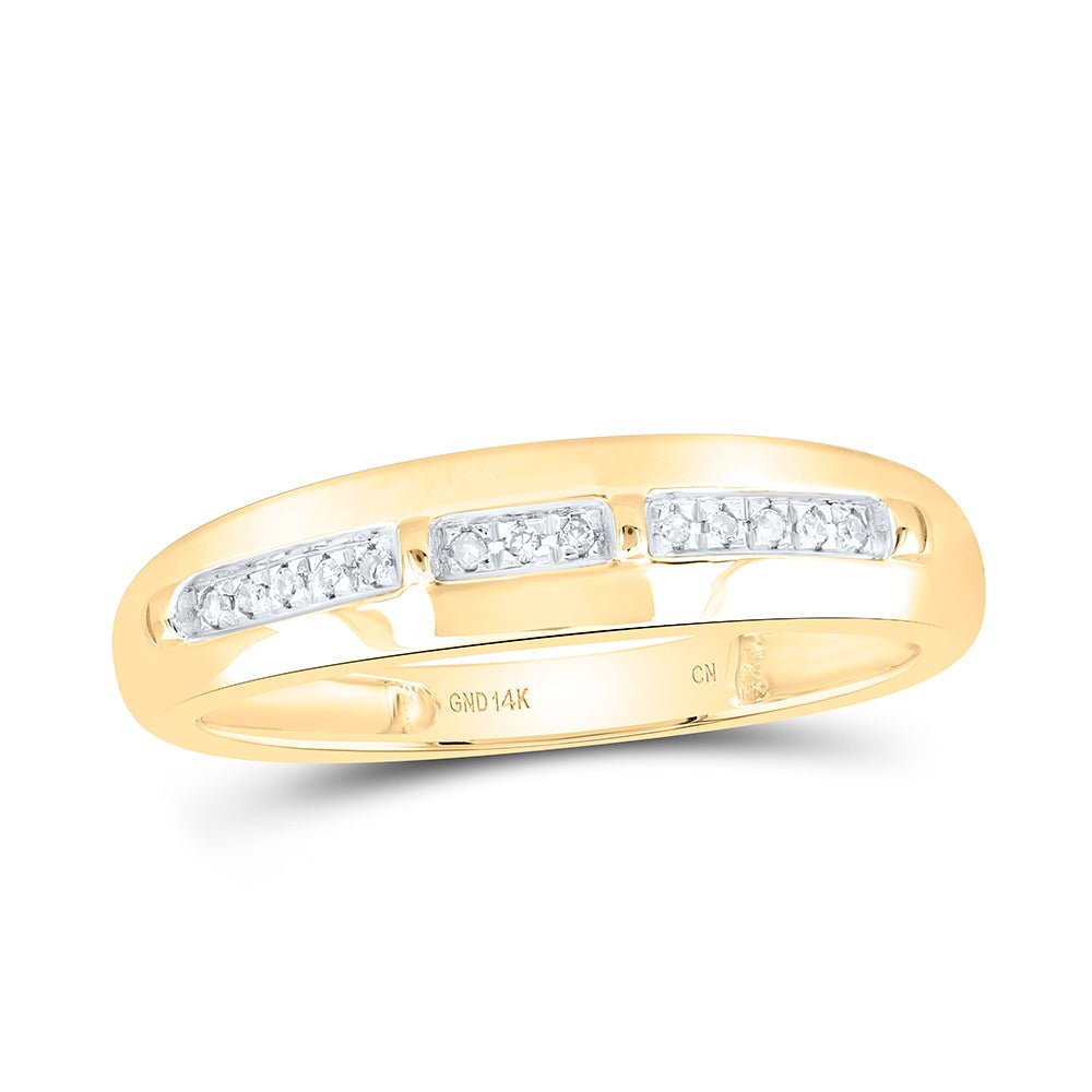 14k white yellow Diamond Fashion Trio Ring Set 1/4 Cttw - Splendid Jewellery