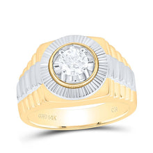 Load image into Gallery viewer, 14k white yellow Diamond Men's Ring 3/4 Cttw - Splendid Jewellery