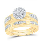 14k white yellow Diamond Trio Ring Set 1/2 Cttw - Splendid Jewellery
