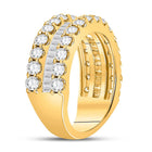 14K Yellow Gold Baguette Diamond Anniversary Ring 2 2 1/2 Cttw - Splendid Jewellery