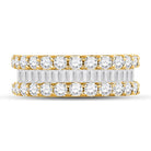 14K Yellow Gold Baguette Diamond Anniversary Ring 2 2 1/2 Cttw - Splendid Jewellery