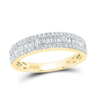 14K Yellow Gold Baguette Diamond Band 1/2 Cttw - Splendid Jewellery