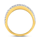 14K Yellow Gold Baguette Diamond Fashion Anniversary Ring 1 1 1/2 Cttw - Splendid Jewellery