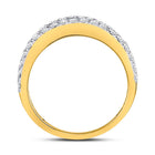 14K Yellow Gold Baguette Diamond Fashion Anniversary Ring 1 1 1/2 Cttw - Splendid Jewellery
