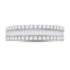 14K Yellow Gold Baguette Diamond Fashion Anniversary Ring 1 Cttw - Splendid Jewellery