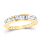 14K Yellow Gold Baguette Diamond Wedding Anniversary Band 1/2 Cttw - Splendid Jewellery