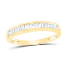 14K Yellow Gold Baguette Diamond Wedding Band Ring 1/4 Cttw - Splendid Jewellery