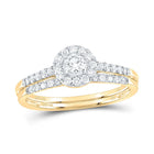 14K Yellow Gold Diamond Bridal Set 1/2 Cttw - Splendid Jewellery