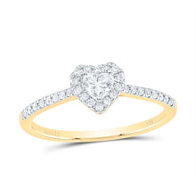 Load image into Gallery viewer, 14K Yellow Gold Diamond Cht Fashion Promise Heart Ring 1/3 Cttw - Splendid Jewellery