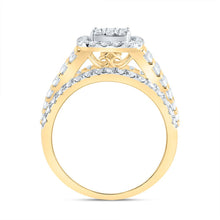 Load image into Gallery viewer, 14K Yellow Gold Diamond Cushion Fashion Bridal Ring 1 5/8 Cttw - Splendid Jewellery