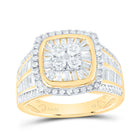 14K Yellow Gold Diamond Cushion Single Halo Bridal Ring 1 5/8 Cttw - Splendid Jewellery