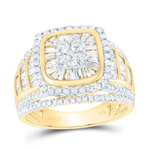 Load image into Gallery viewer, 14K Yellow Gold Diamond Cushion Single Halo Bridal Ring 1 7/8 Cttw - Splendid Jewellery