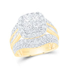 14K Yellow Gold Diamond Cushion Single Halo Bridal Set 3 Cttw - Splendid Jewellery