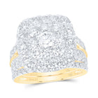 14K Yellow Gold Diamond Cushion Single Halo Bridal Set 4 Cttw - Splendid Jewellery