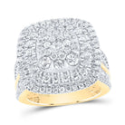 14K Yellow Gold Diamond Cushion Women's Ring 3 Cttw - Splendid Jewellery